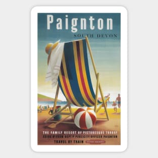 Paignton, Devon - BR - Vintage Railway Travel Poster - 1948-1965 Sticker
